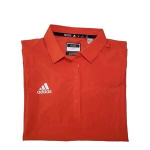 NWT Adidas STM Coaches Short‎ Sleeves Womens 2XL Polo Shirt  Orange Game Logo